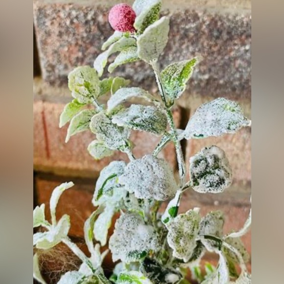 *Frosty Leaves Mini Artificial Tree 10” - Picture 2 of 9